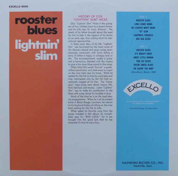 LIGHTNIN’ SLIM (ライトニン・スリム) - Rooster Blues (US Ltd.Reissue LP/New)