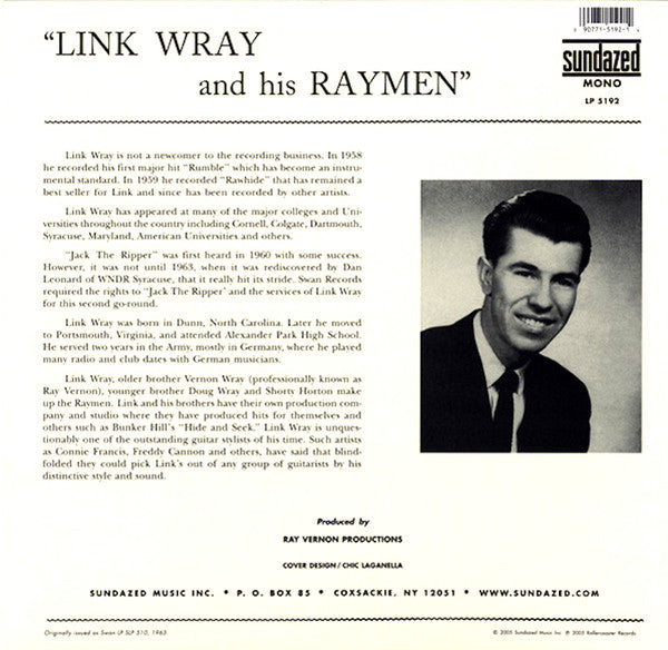 LINK WRAY & HIS RAY MEN (リンク・レイ) - Jack The Ripper (US Ltd.Reissue Mono LP/New)