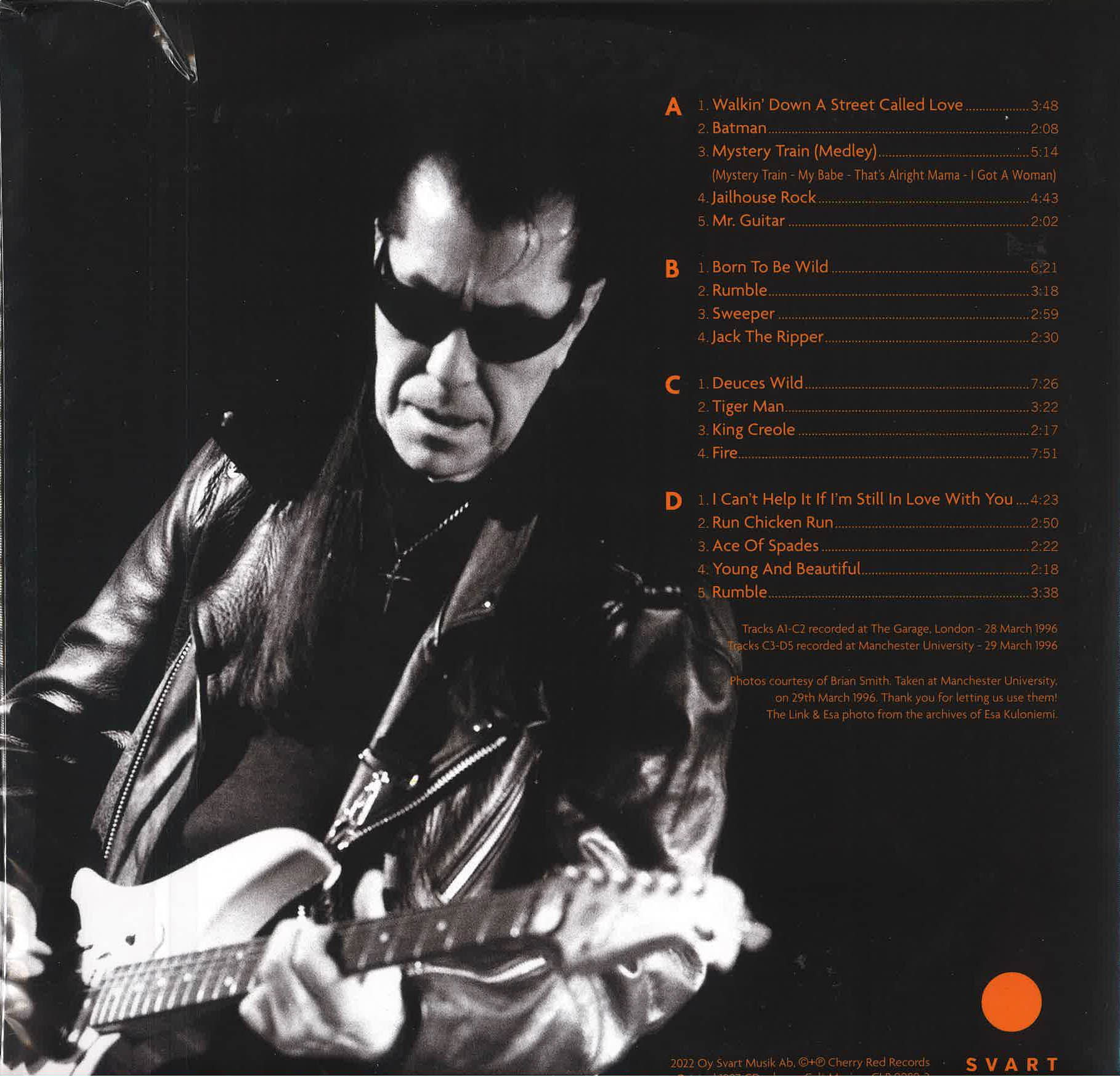 LINK WRAY & HIS RAY MEN (リンク・レイ) - Walking Down A Street Called Love (UK 限定再発180g「オレンジ VINYL」2xLP/New) '96年英国ライブ!