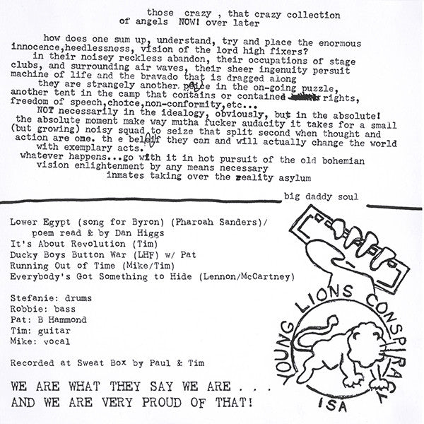 LORD HIGH FIXERS (ロード・ハイ・フィクサーズ) - Group Improvisation...That's Music! (US 限定10”ミニアルバム/廃盤 New)