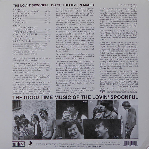 LOVIN' SPOONFUL (ラヴィン・スプーンフル) - Do You Belive In Magic (US 限定復刻再発180g高音質重量モノラル LP/New) '65年名作デビュー・アルバム!