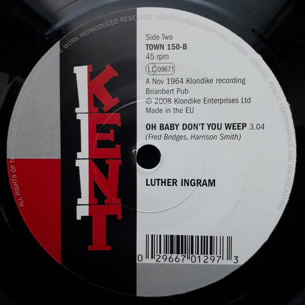 LUTHER INGRAM / JACKIE SHANE (ルーサー・イングラム / ジャッキー・シェーン) - Oh Baby Don't You Weep (UK Ltd.Reissue 7"+CS/New)