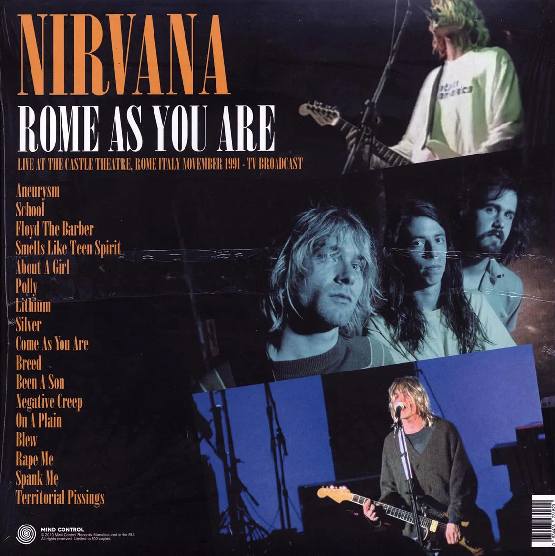 NIRVANA (ニルヴァーナ) - Rome As You Are - Live At The Castle Theatre, Rome, Italy, November 1991 TV Broacast (EU 500枚限定 LP/NEW)