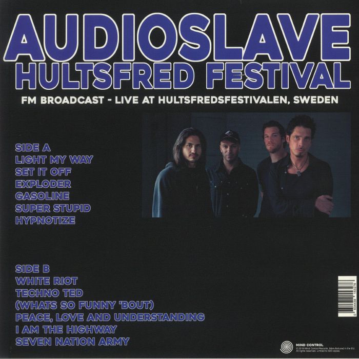 AUDIOSLAVE (オーディオスレイヴ) - Hultsfred Festival (EU 500枚限定リリース LP/NEW)