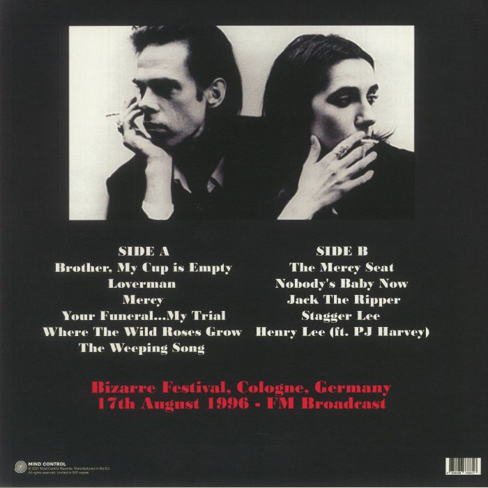 NICK CAVE AND THE BAD SEEDS (ニック・ケイヴ・アンド・ザ・バッド・シーズ) - Bizarre Festival, Cologne, Germany 17th August 1996 (EU 500枚限定リリース LP/NEW)
