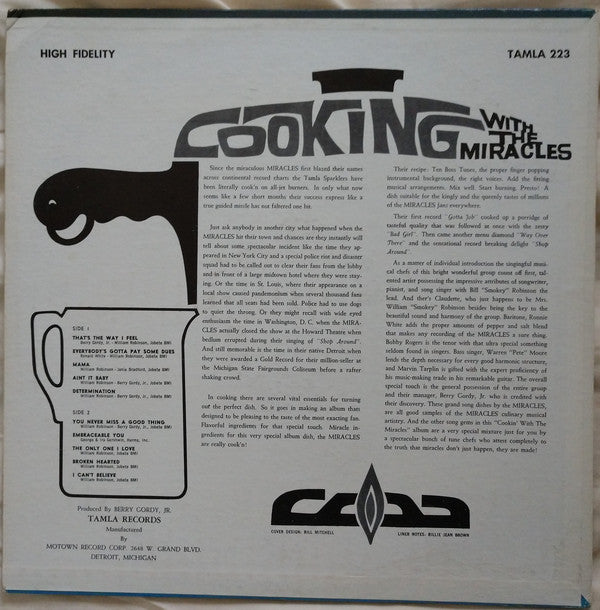 MIRACLES (SMOKEY ROBINSON & THE) (スモーキー・ロビンソン&ミラクルズ) - Cookin' With The Miracles (US Ltd.Reissue LP/New)