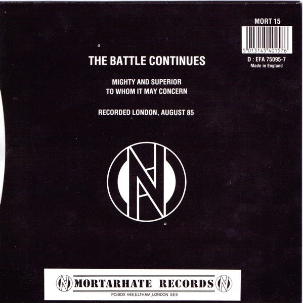 CONFLICT (コンフリクト) - The Battle Continues (UK 限定再発 7"「廃盤 New」)