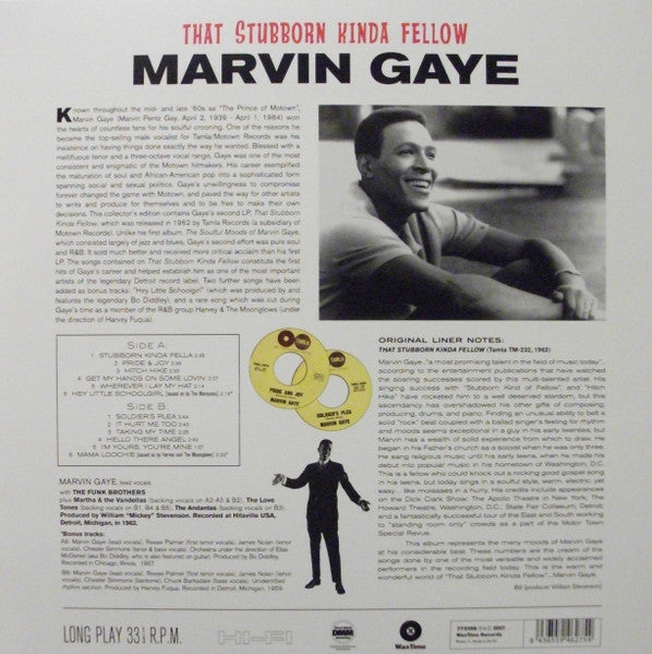 MARVIN GAYE (マーヴィン・ゲイ) - That Stubborn Kinda Fellow (EU 限定ボーナス入り復刻再発 LP/New) '63年セカンド・アルバム。