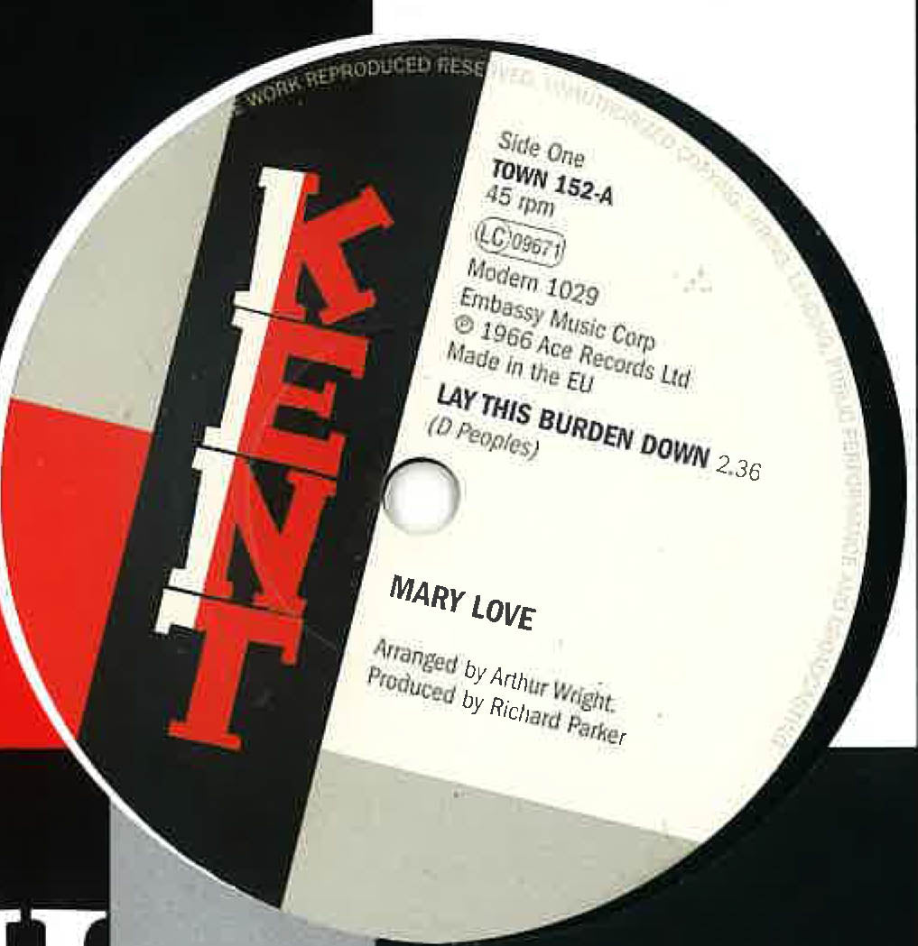 MARY LOVE (メアリー・ラブ) - Lay this Burden Down (UK Ltd.Reissue 7"+CS/New)