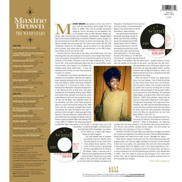 MAXINE BROWN (マキシン・ブラウン) - The Best Of The Wand Years (UK Limited Mono LP/New)