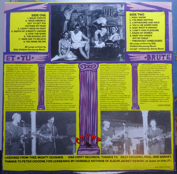 MIGHTY CAESARS (マイティ・シーザーズ) - English Punk Rock Explosion (German 限定復刻再発 LP/New)