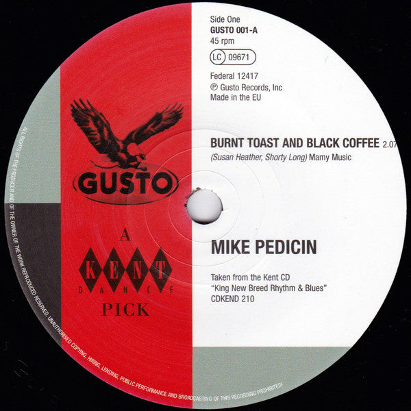 MIKE PEDICIN / T C Lee And The Bricklayers (マイク・ペディシン) - Burnt Toast And Black Coffee (UK Ltd.Reissue 7"+CS/New)
