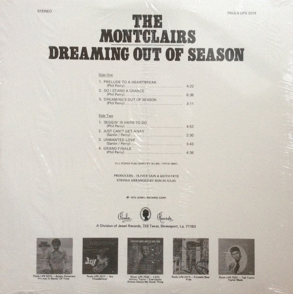 MONTCLAIRS (モントクレアーズ) - Dreaming Out Of Season (US 限定復刻再発 LP/New) 甘茶ソウル¥グループ'72年唯一アルバム!