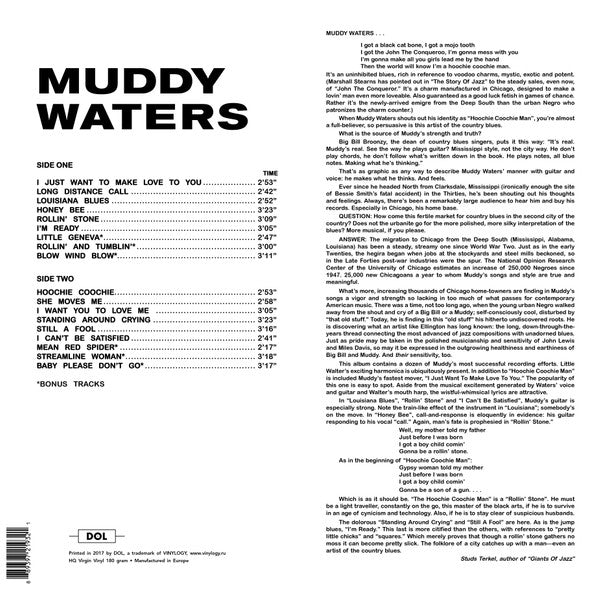 MUDDY WATERS (マディ・ウォーターズ) - The Best Of Muddy Waters (EU 限定ボーナス入り再発「HQ=高音質」180g LP/New-DOL-932HG) ベスト18曲!