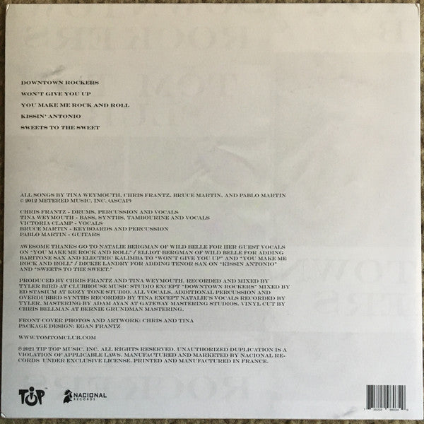 TOM TOM CLUB (トム・トム・クラブ) - Downtown Rockers (US 限定復刻再発ピンクヴァイナル 12インチ/NEW) '012年ミニアルバム