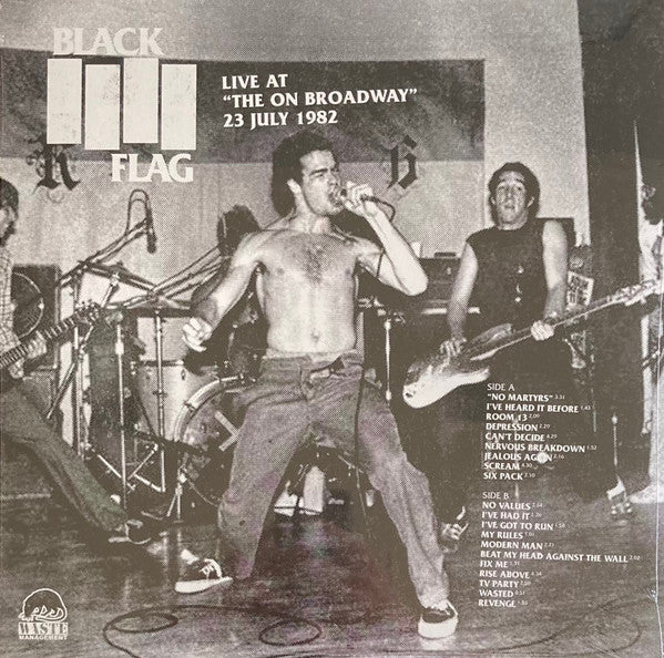 BLACK FLAG (ブラック・フラッグ) - Live At "The On Broadway" 23 July 1982 (EU 限定レッドヴァイナル LP/ New)