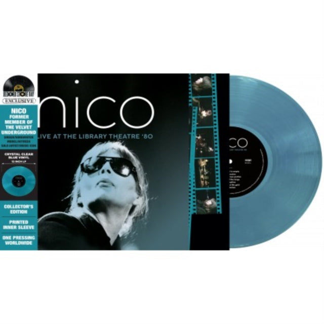 NICO (Nico) - Live At The Library Theatre '80 (US RSD 2023 limited edition of 2,000, crystal-clear light-blue vinyl LP/New)