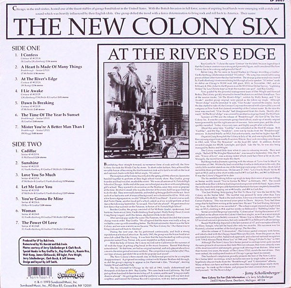 NEW COLONY SIX (ニュー・コロニー・シックス) - At The River's Edge (US 再発名門サンデイズド社限定 LP/廃盤 New) ベストコンピ全14曲。