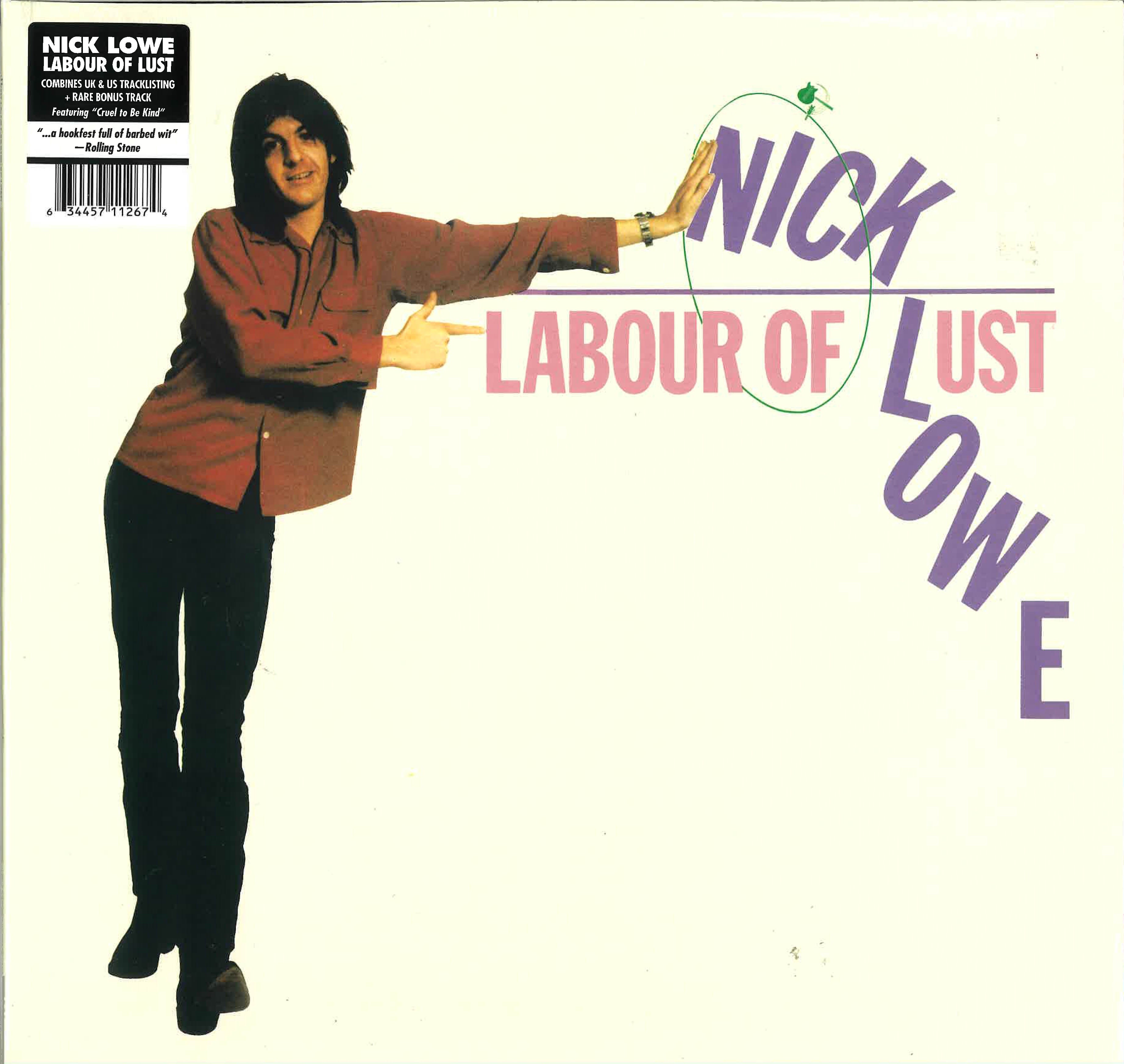 NICK LOWE (ニック・ロウ) - Labour Of Lust (US 限定復刻再発ブラック・ヴァイナル LP/ New)  2023年再発バージョン