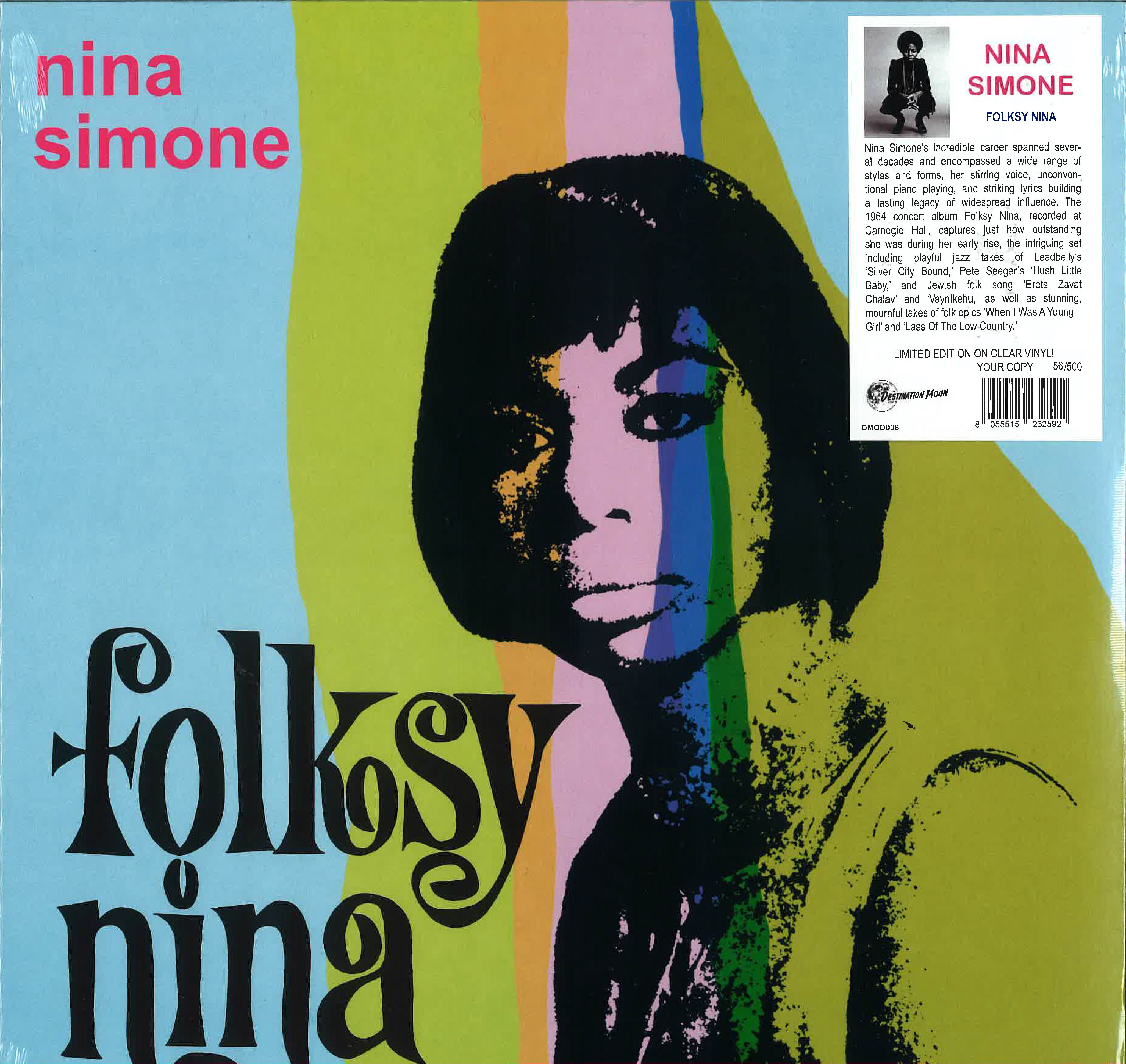 NINA SIMONE (ニーナ・シモン) - Folksy Nina (EU 500 Ltd.Reissue Clear Vinyl LP/New)