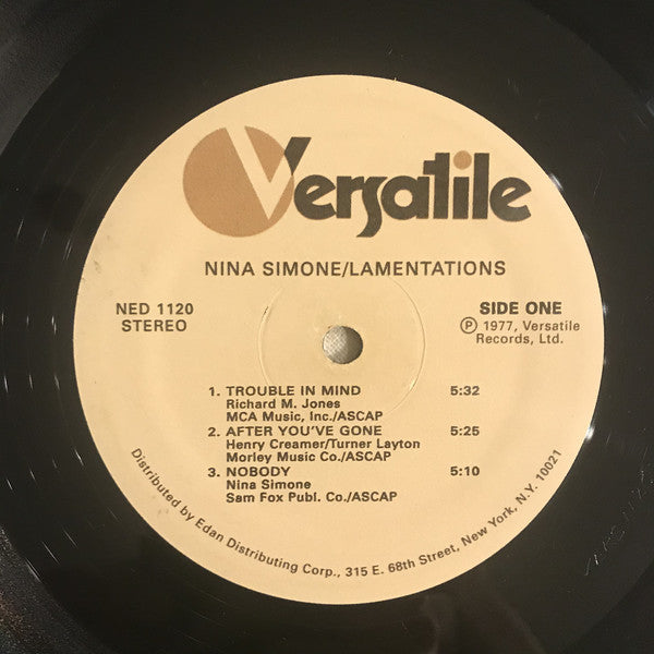 NINA SIMONE (ニーナ・シモン) - Lamentations (US Ltd.Reissue LP/New)