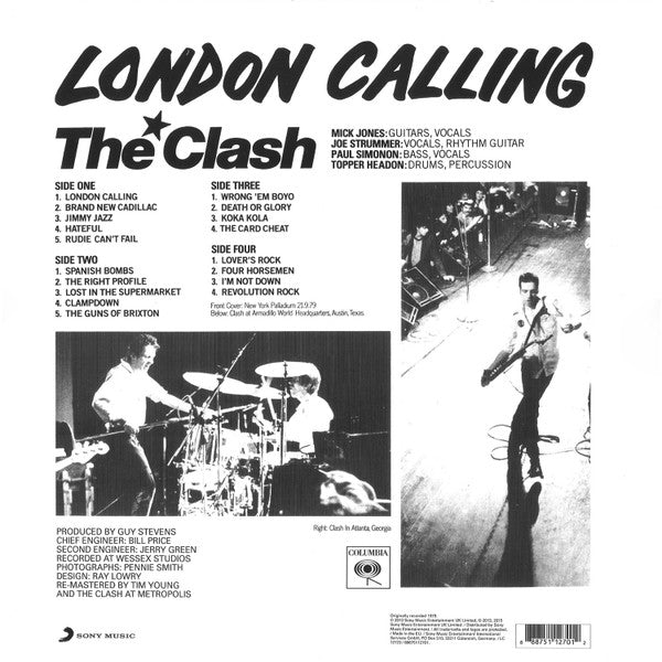 CLASH, THE (ザ・クラッシュ) - London Calling (EU 正規再発「限定180g 」2xLP / New) '79年、最高傑作3rdアルバム!