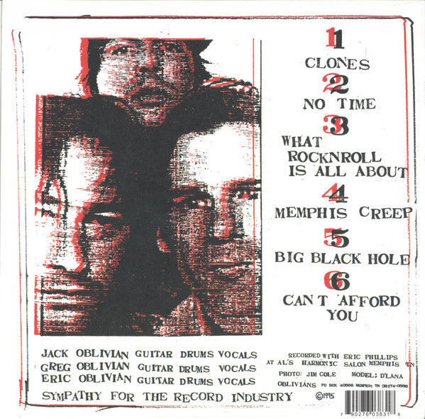 OBLIVIANS (オブリビアンズ) - Six Of The Best (US Ltd.Reissue 10" MLP/New廃盤)