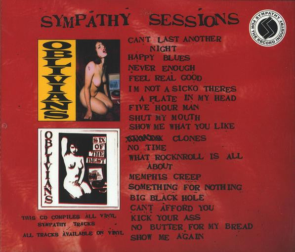 OBLIVIANS (オブリビアンズ) - Sympathy Sessions (US 限定オリジナル CD/New)