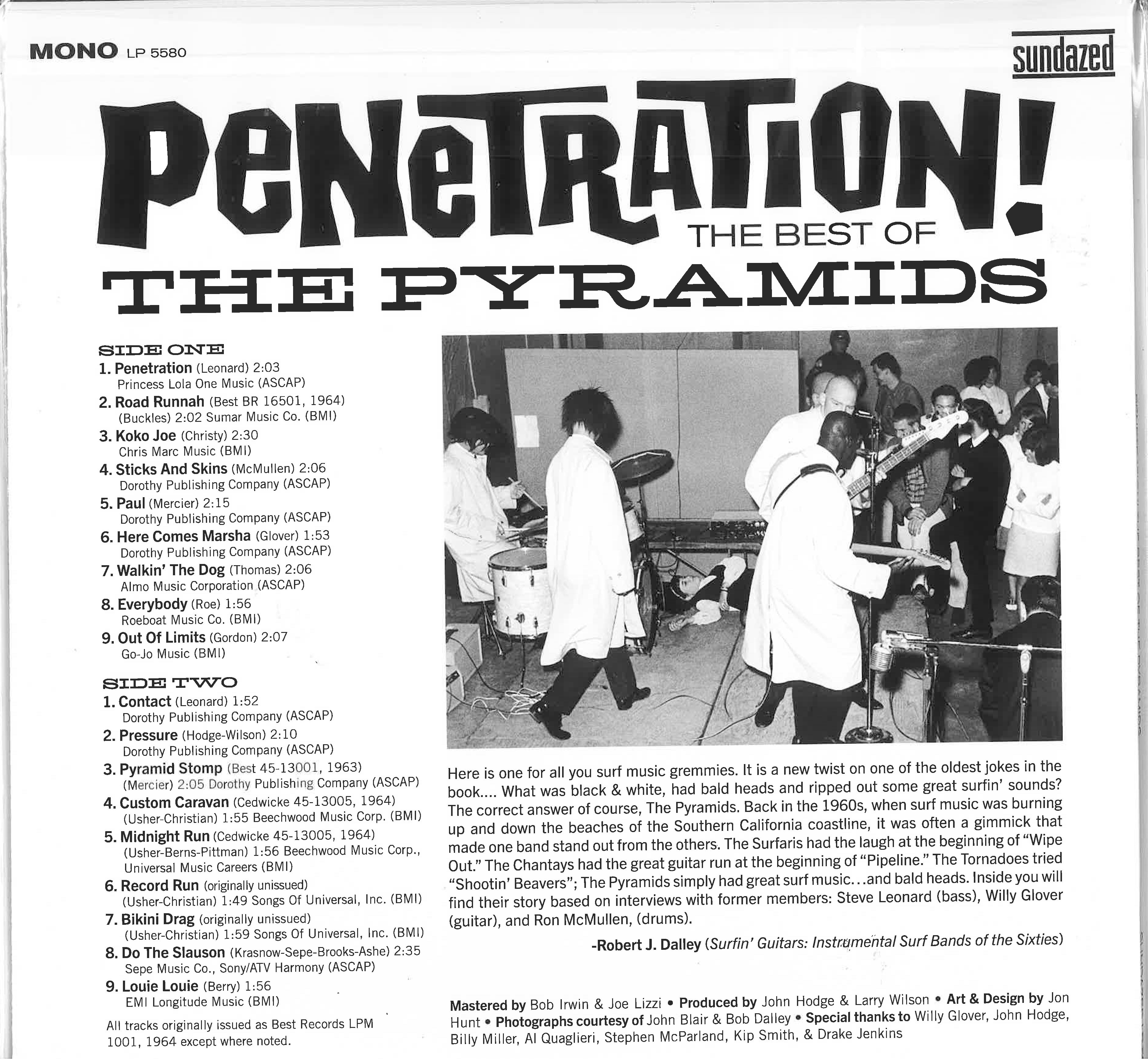 PYRAMIDS (ピラミッズ) - Penetration! The Best of The Pyramids (US Ltd.Turquoise Vinyl LP/ New)