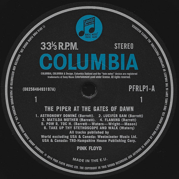 PINK FLOYD (ピンク・フロイド) - The Piper At The Gates Of Dawn (EU 限定復刻リマスター再発180g 「ステレオ」LP/New)