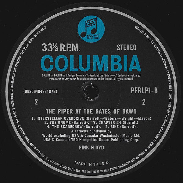 PINK FLOYD (ピンク・フロイド) - The Piper At The Gates Of Dawn (EU 限定復刻リマスター再発180g 「ステレオ」LP/New)