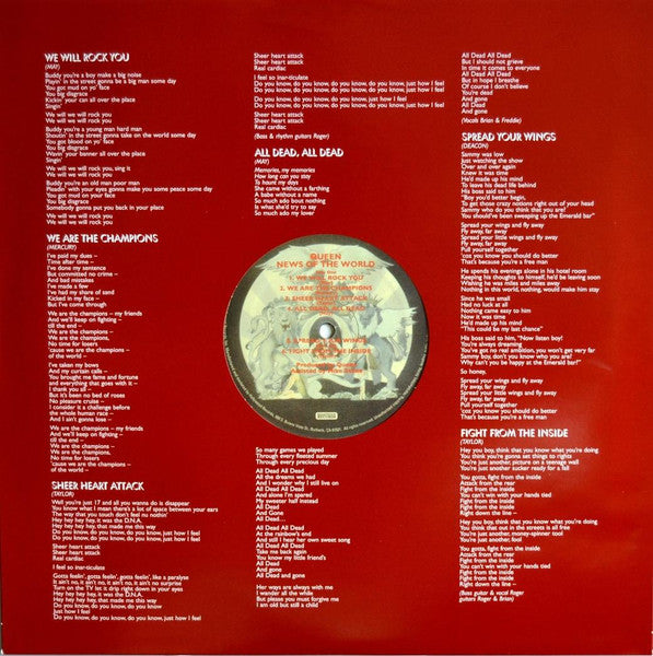 QUEEN (クイーン) - News Of The World (US Ltd.Reissue180g LP/New)