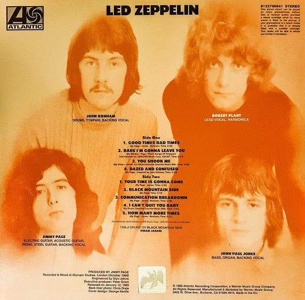 LED ZEPPELIN (レッド・ツェッペリン) - Led Zeppelin 1 (EU 限定復刻リマスター再発 180g LP/ New) '69年デビュー・アルバム