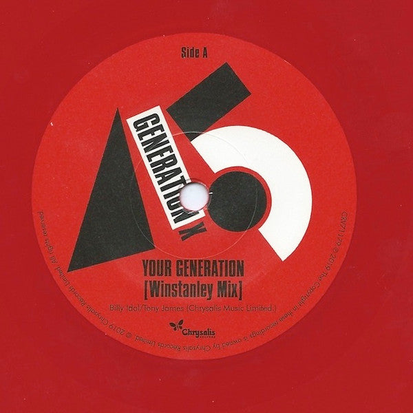 GENERATION X (ジェネレーション X) - Your Generation : Winstanley Mix (UK 1,500枚限定 RSD 2019 レッドヴァイナル 7"/ New) 1STシングルの未発表ミックス !