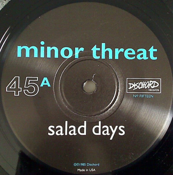 MINOR THREAT (マイナー・スレット) - Salad Days (US 正規再発 7"/ New) ラストシングル!