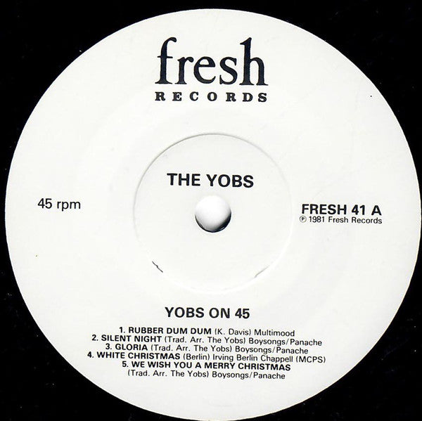 YOBS, THE (ザ・ヨブス) - On Forty Five (UK オリジナル 7"+固紙光沢ジャケ)「ザ ・ボーイズ」による下品なクリスマス名曲カヴァーバンド!
