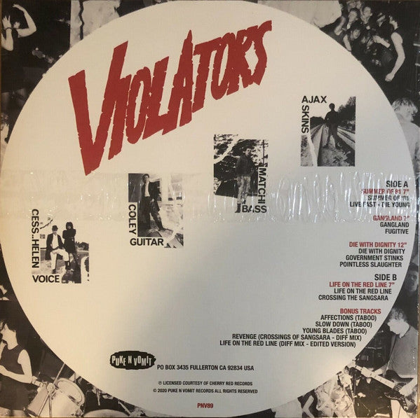 VIOLATORS (ヴァイオレーターズ) - Die With Dignity : The No Future Years (US 200 Ltd.Reissue LP/ New)