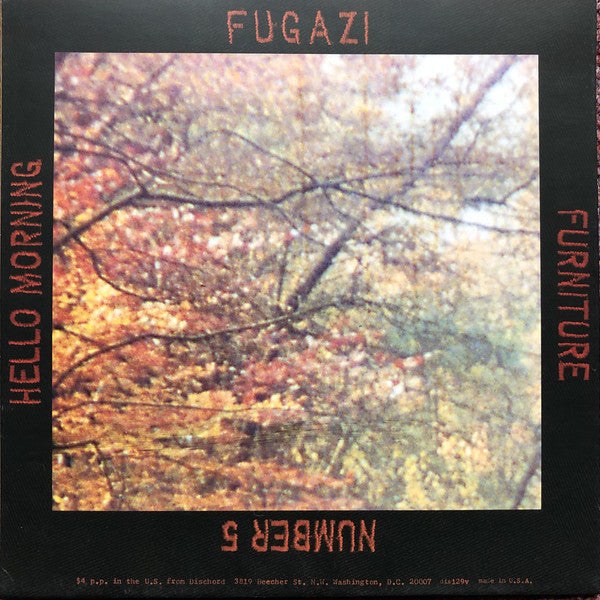 FUGAZI (フガジ) - Furniture (US 正規再発「ブラックヴァイナル」 7" / New) '01年アルバム未収録シングル!