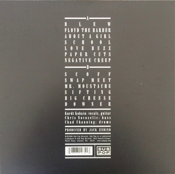 NIRVANA (ニルヴァーナ) - Bleach (US 限定復刻再発 LP/NEW) '89年1stアルバム