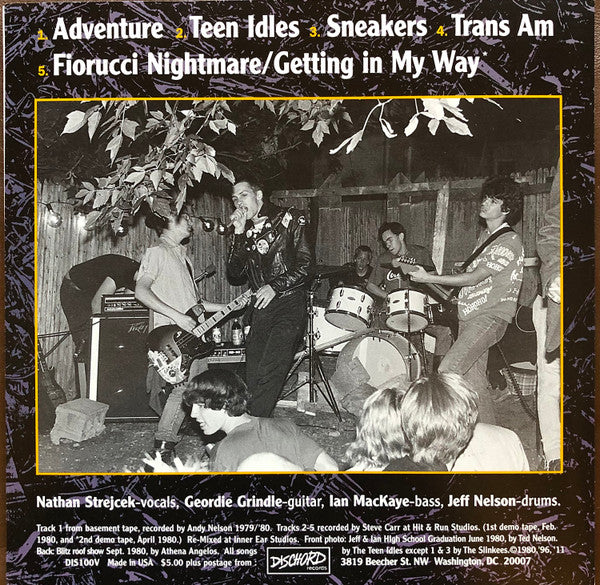 TEEN IDLES (ティーン・アイドルズ) - Anniversary (US 正規再発 「限定ブラックヴァイナル」7"/ New) ディスコード100作目記念作 !