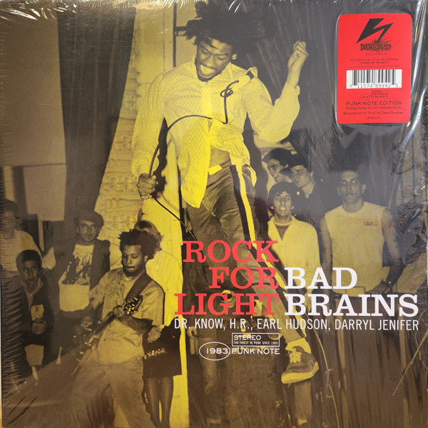 BAD BRAINS (バッド・ブレインズ) - Rock For Light - Punk Note Edition (US  限定再発「ブラックヴァイナル」 LP / New)