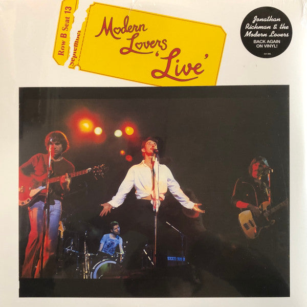 JONATHAN RICHMAN & The Modern Lovers (ジョナサン・リッチマン & ザ・モダーン・ラヴァーズ) - Live  (US 限定プレス再発 LP/ New)