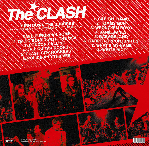 CLASH, THE (ザ・クラッシュ) - Burn Down The Suburbs : Live at The Palladium, 21st September 1979, NYC - FM Broadcast (EU 300枚限定ホワイトヴァイナル LP/ New)