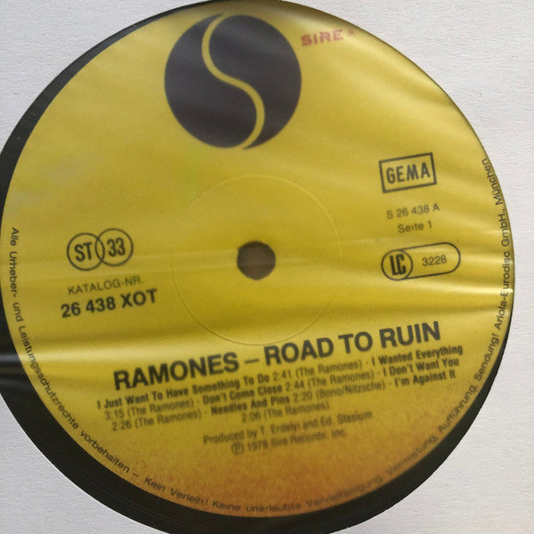 RAMONES (ラモーンズ) - Road To Ruin (German 限定リプロ 再発 LP / New) '78年 4thアルバム!