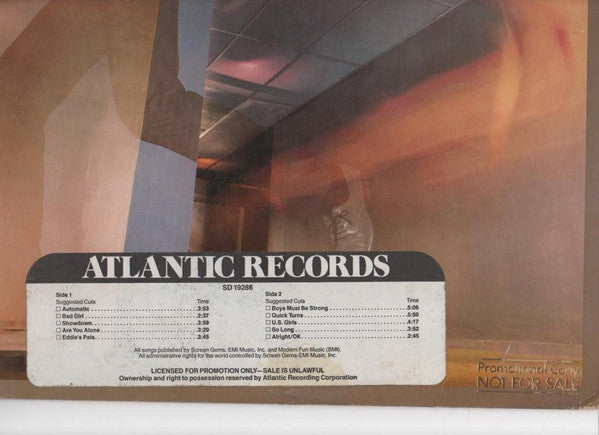 OFF BROADWAY USA (オフ・ブロードウェイ USA) - Quick Turns (US オリジナル LP/プロモ用「曲目ステッカー」付ジャケ)