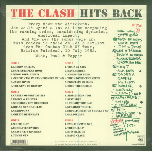 CLASH, THE (ザ・クラッシュ) - Hits Back (Worldwide '25「正規」限定リマスター再発 3xLP/ New) ジョーが考えた「ライブ用の曲順で聴く」スタジオ録音ベスト盤!
