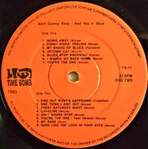 RED HOT N' BLUE (レッド・ホット・アンド・ブルー) - Ain't Gonna Stop (Japan タイムボム 限定プレス LP/廃盤 New) ロンドン・ジャンプ・ロカビリー名作’93年サード・アルバム