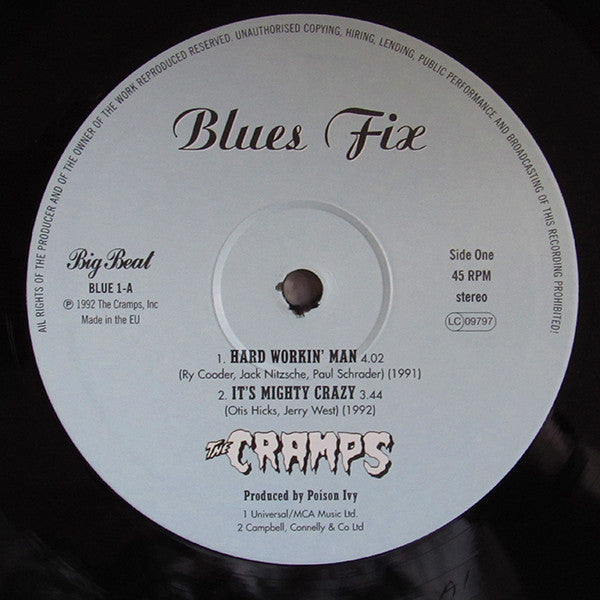 CRAMPS - Blues Fix EP (UK 限定復刻再発 10インチ EP/New) ’92年カヴァ4曲入りEP