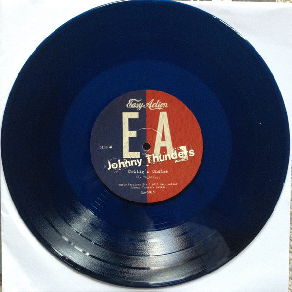 JOHNNY THUNDERS (ジョニー・サンダース ) - Critic's Choice (UK 500枚限定「ブルーヴァイナル」10" / New)