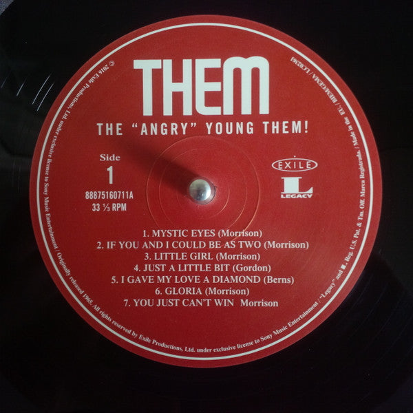 THEM (ゼム) - "Angry" Young Them! (EU 正規限定復刻再発180g モノラルLP/New)'65年名作デビュー・アルバム!